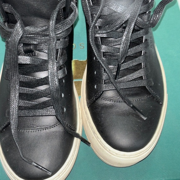 Buscemi WoMen's Black 125MM Leather High-Top Sneakers Shoes Size US 7 - Picture 8 of 13